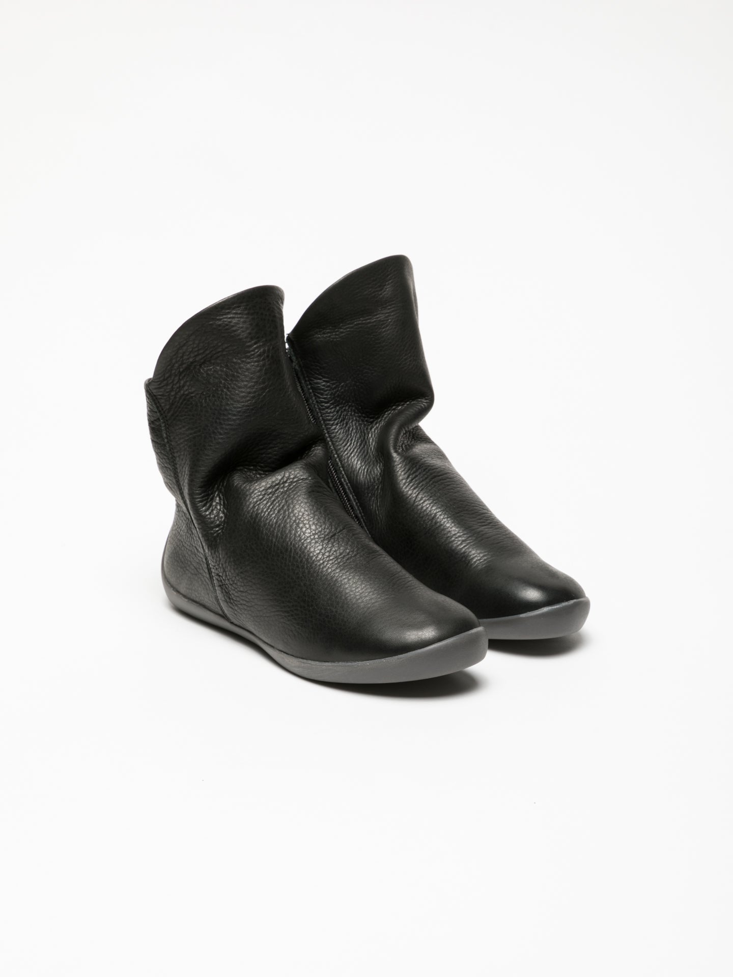 Softinos Black Zip Up Ankle Boots